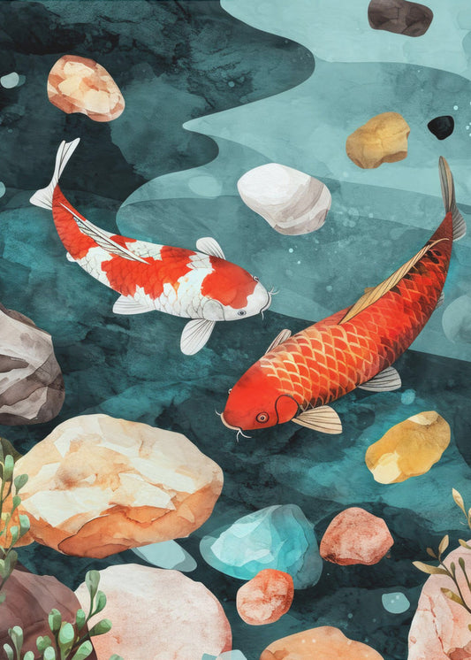 Fisch Aquarell Tier Kunst | Poster