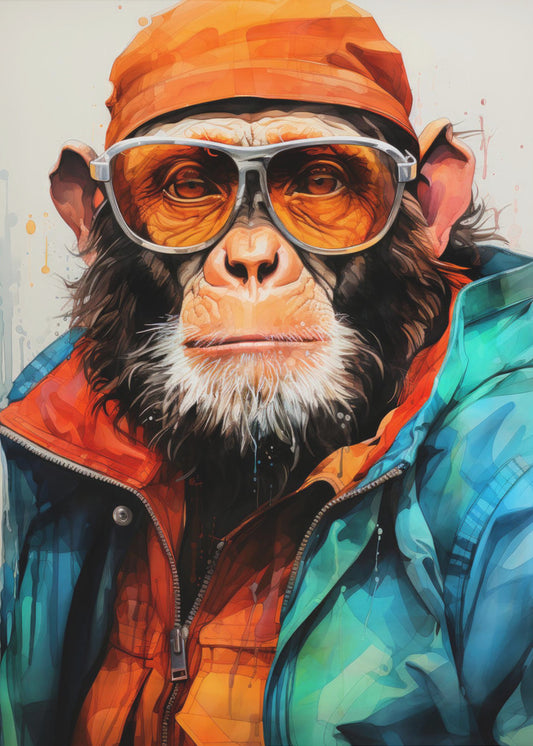 Gorilla Aquarell Tierkunst | Poster