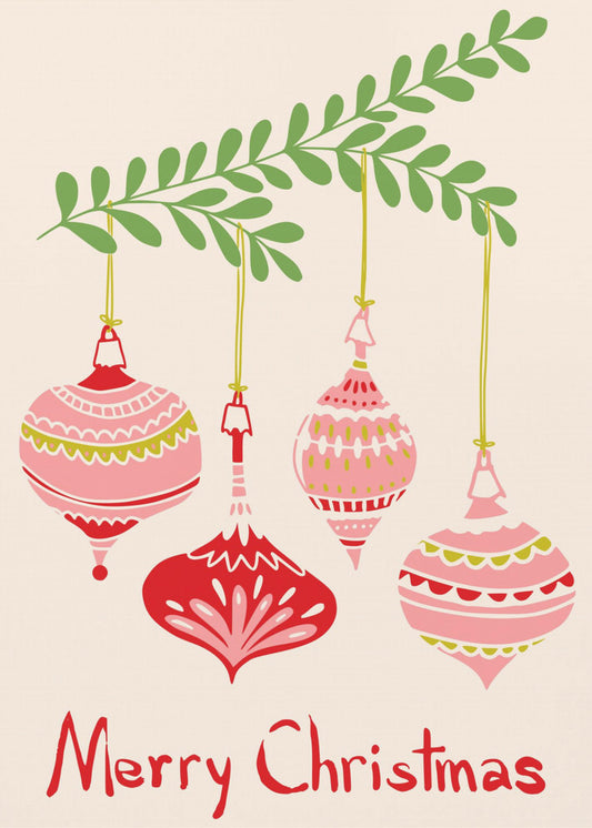 Fröhliche kleine Weihnachtskugeln | Poster