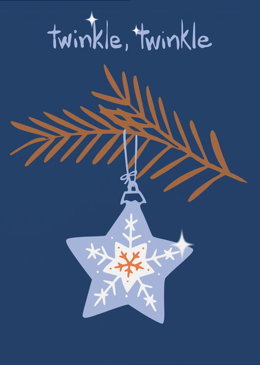 Fröhlich funkelnder Weihnachtsstern blau | Poster