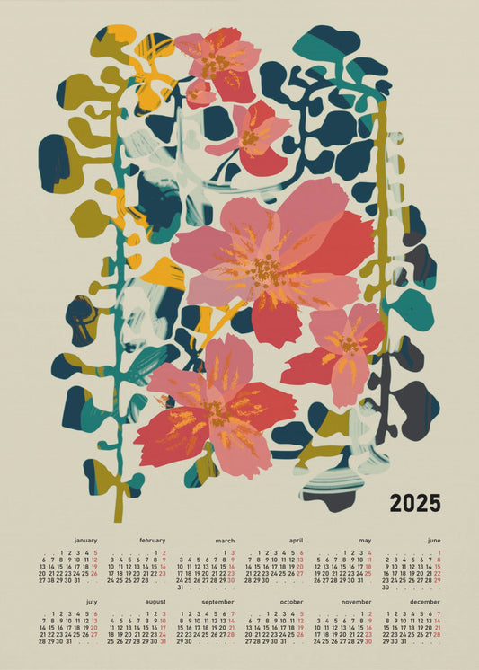 Kalender 2025 bunte Orchidee | Poster
