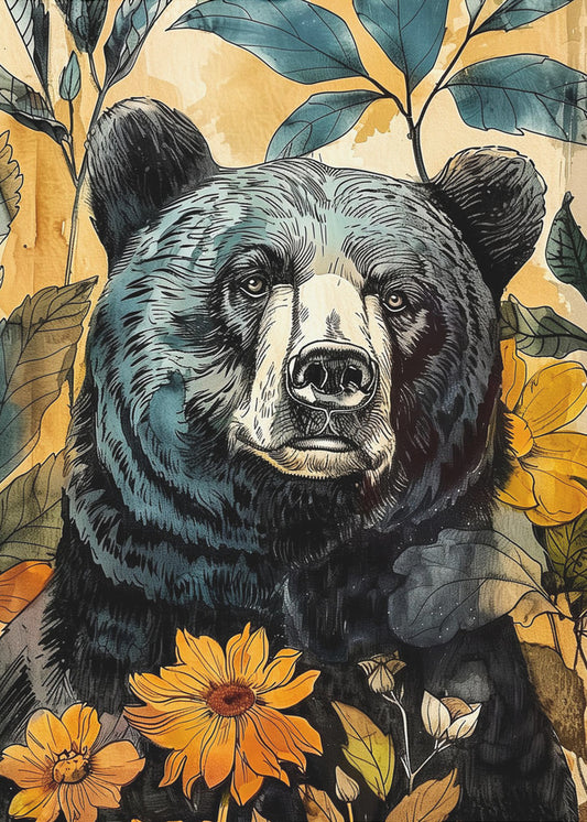 Tierbär Aquarell Tierkunst 7 | Poster