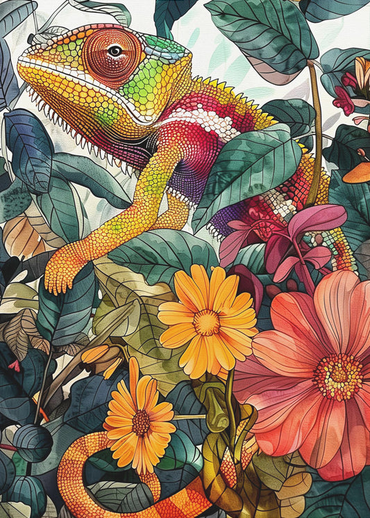 Chamäleon Aquarell Tierkunst 2 | Poster