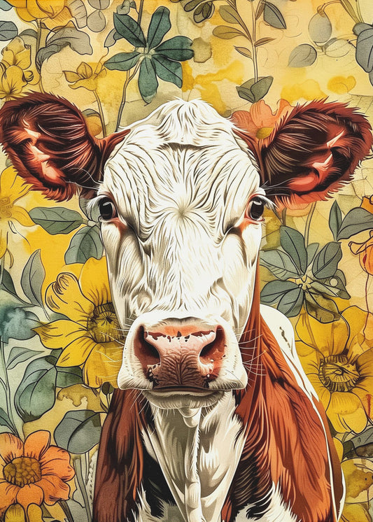 Kuh Aquarell Tierkunst 1 | Poster