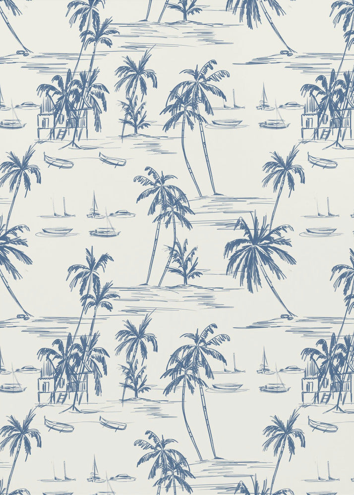 Blåt strandmønster | Lærredsbilleder