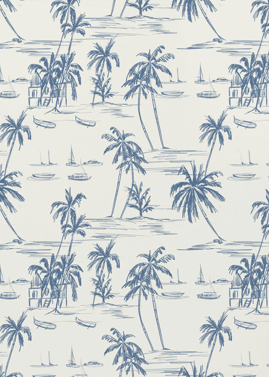 Blåt strandmønster | Lærredsbilleder