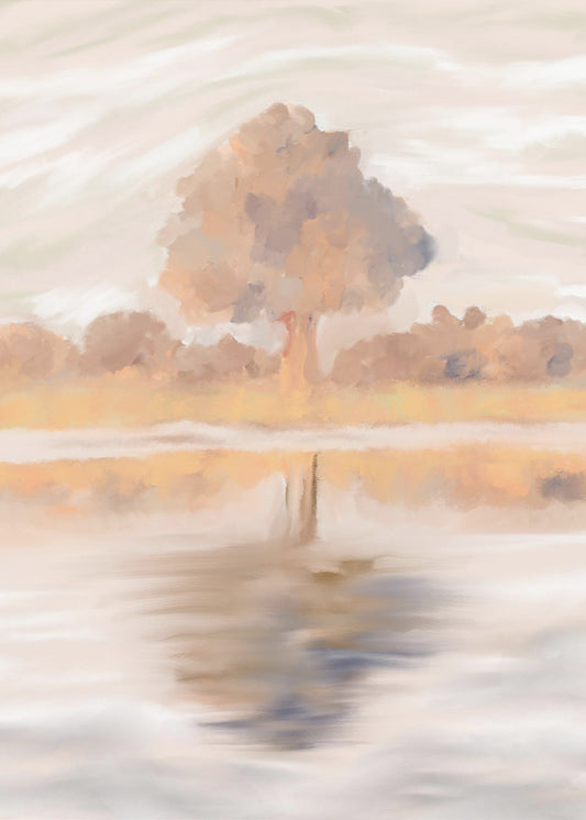 Sovereign Reflections of the Jackalberry Tree, Caprivi, Botswana | Canvas