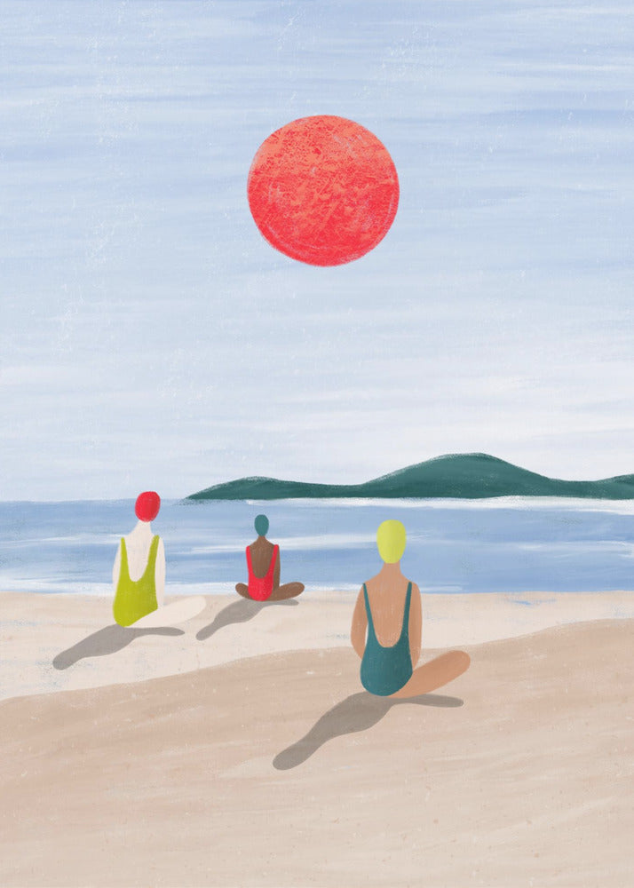 Mädchen am Strand | Poster