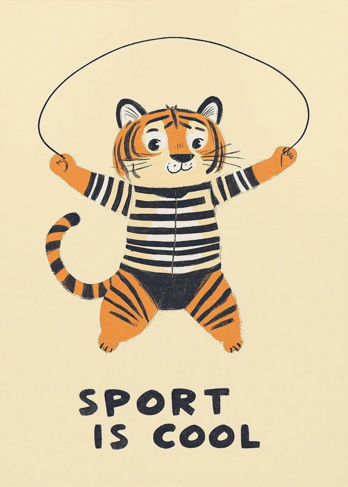 Springender Tiger-Spaß | Poster