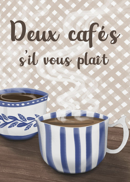 Zwei Kaffee bitte | Poster