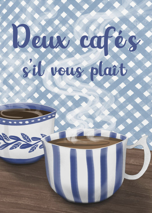 Zwei Kaffee bitte | Poster