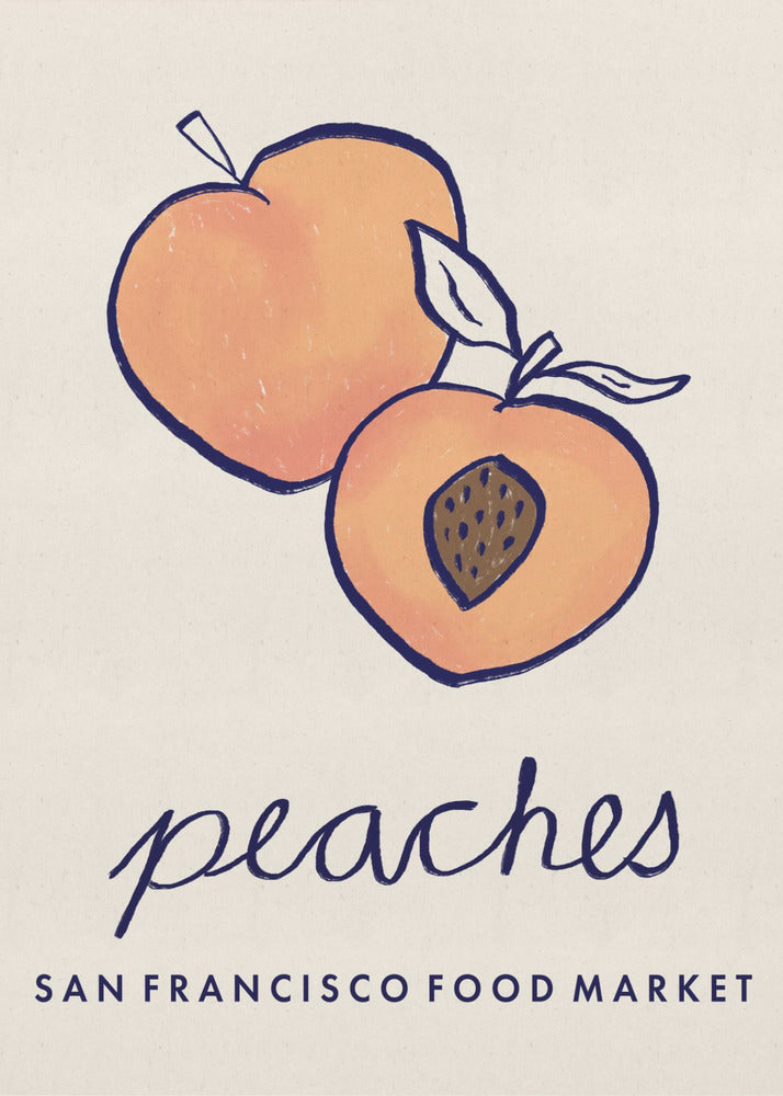 Food Art - Pfirsiche San Francisco Food Market | Poster