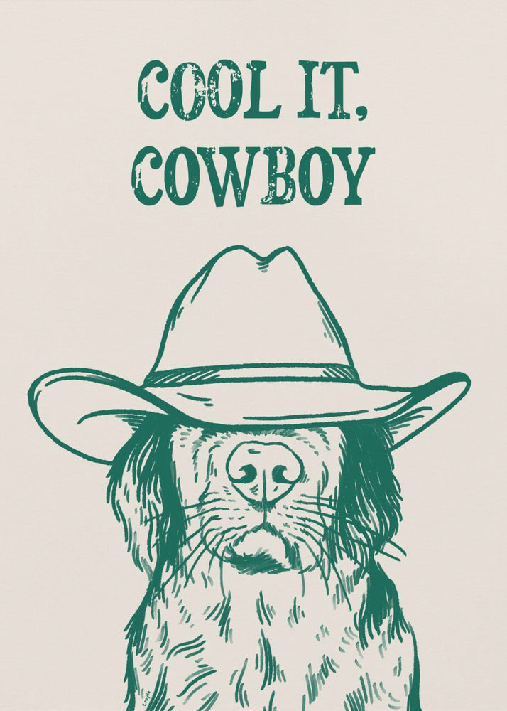 Cool it Cowboy Green | Canvastaulut