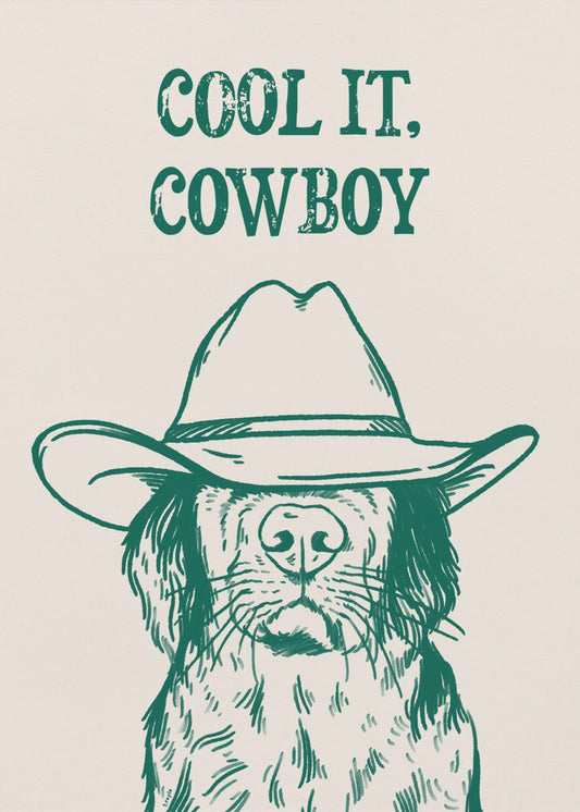 Cool it Cowboy Green | Canvastaulut