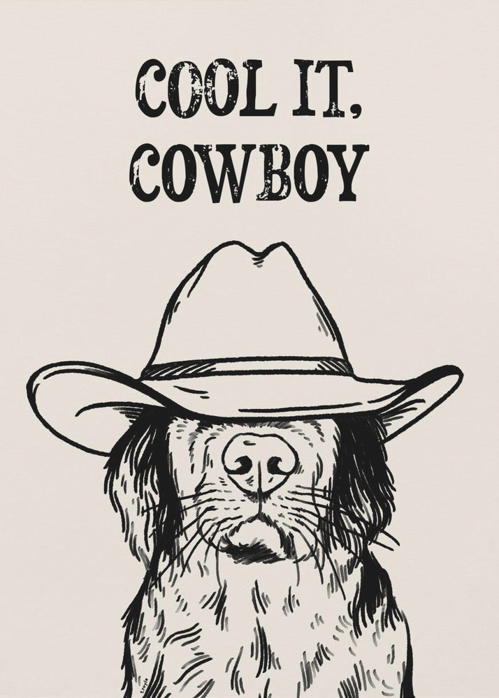 Cool it Cowboy Musta | Canvastaulut