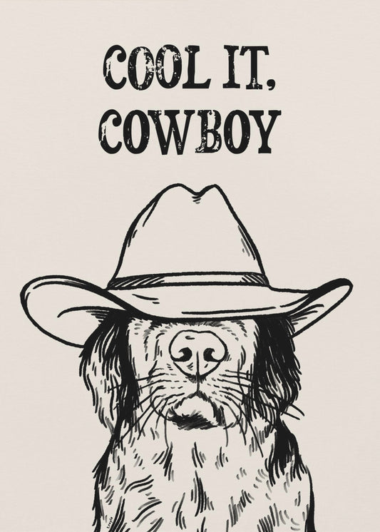 Cool it Cowboy Musta | Canvastaulut