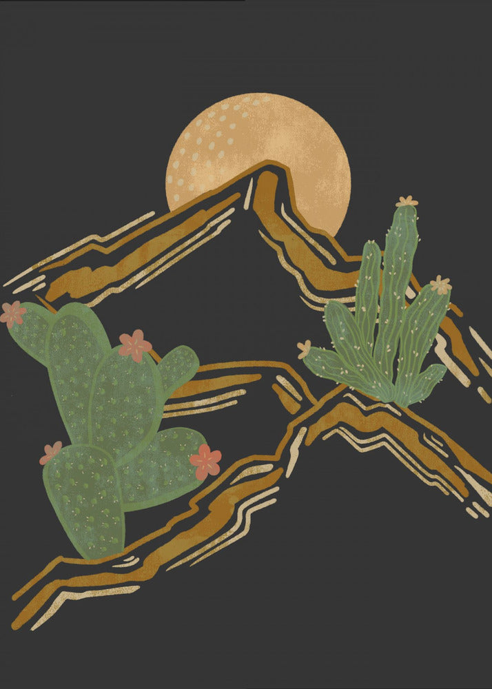 Montañas Rocosas y Cactus | Impresiones en Lienzo