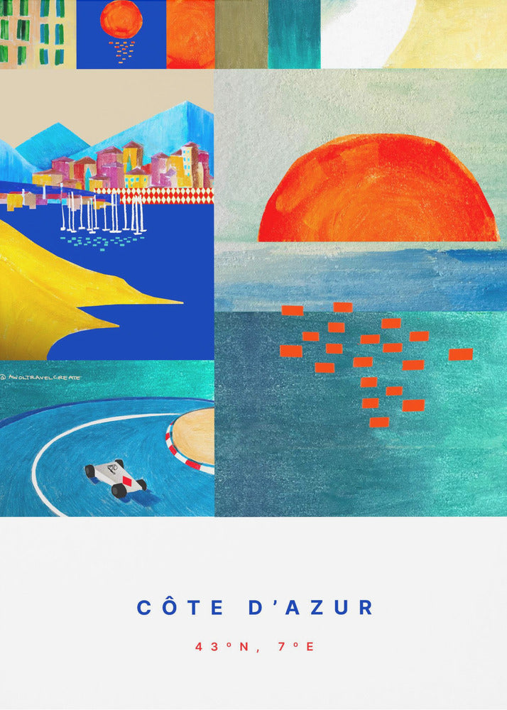 MODERNE RIVIERA: FARBENFROHE CÔTE D’AZUR Poster - Kunstdruck | Leinwand-Bilder