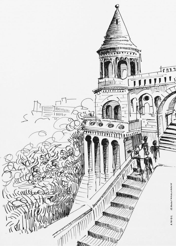 Bajkowy Zamek w Budapeszcie, Węgry, wydruk artystyczny | Wydruki na łótnie