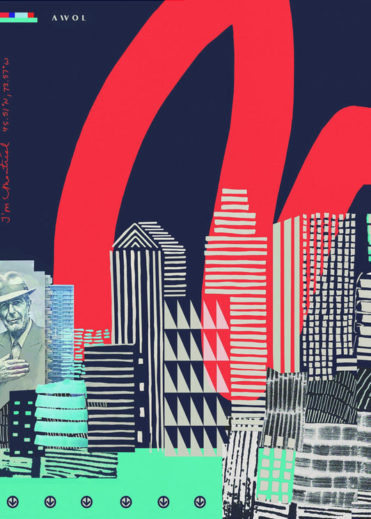 Urban Skyline Art, Montreal City Grafikwand Poster - Kunstdruck | Leinwand-Bilder