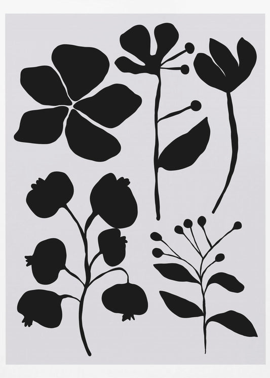 Silhouetted Blooms | Poster