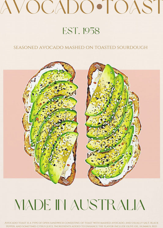 Toast mit Avocado | Poster
