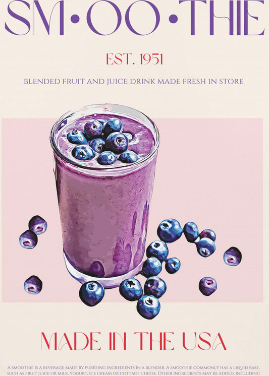 Blaubeer-Smoothie-Illustration | Poster