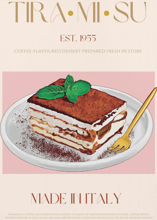 Klassischer italienischer Tiramisu-Druck | Poster