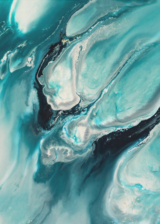 Ocean Teal Aqua Turquoise "Ocean Teal" | Canvas