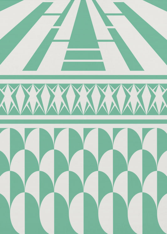 Minimalist art deco geometric mint | Poster
