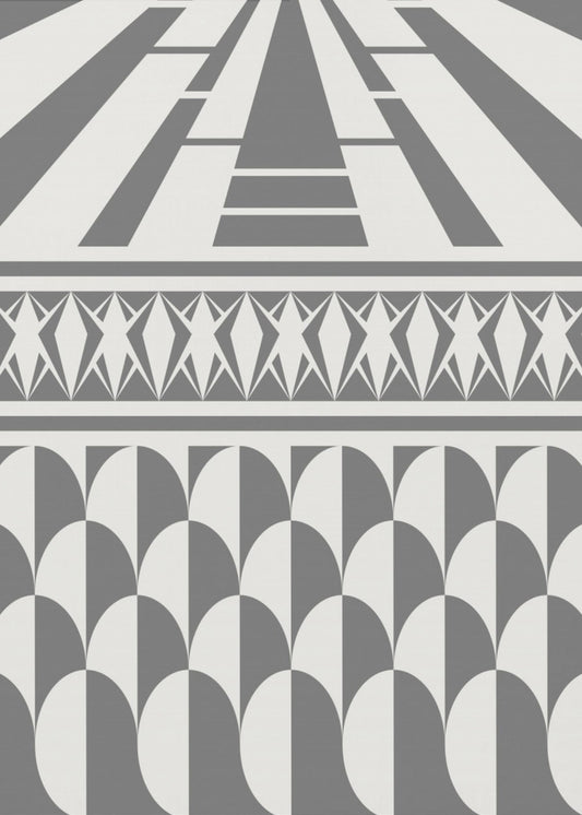 Minimalist art deco geometric grey | Poster