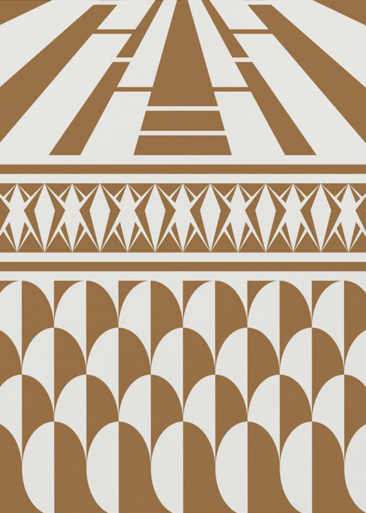 Minimalist art deco geometric brown | Poster