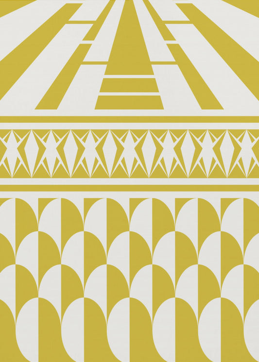 Minimalist art deco geometric yellow | Poster