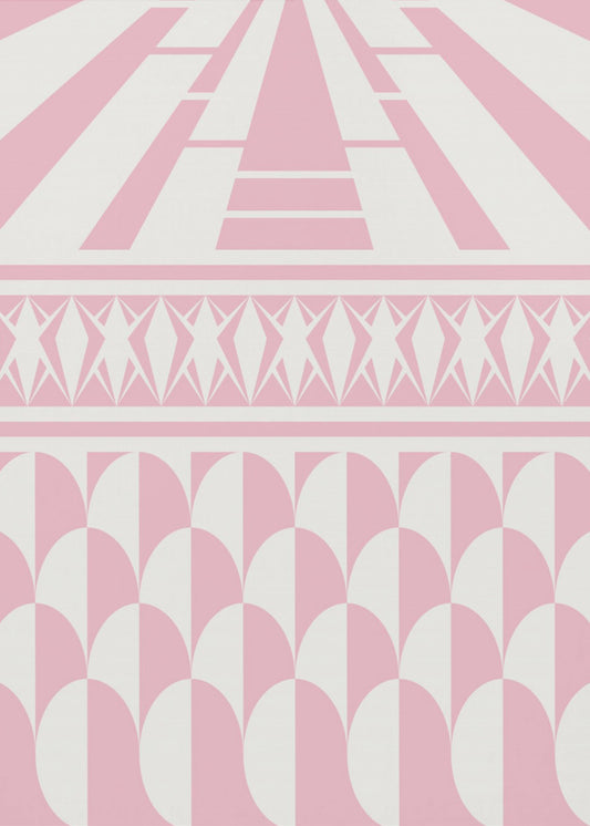 Minimalist art deco geometric pink | Poster