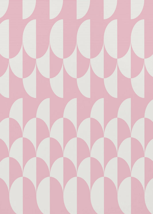 Minimalist art deco geometric arches pink | Poster