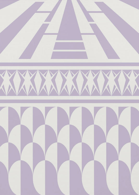 Minimalist art deco geometric lavender | Poster