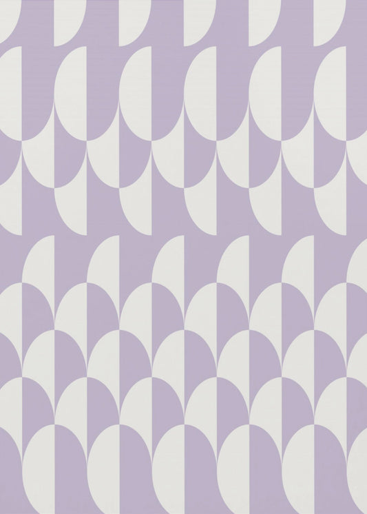Minimalist art deco geometric arches lavender | Poster