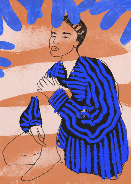 Blue Striped Dreams | Canvas