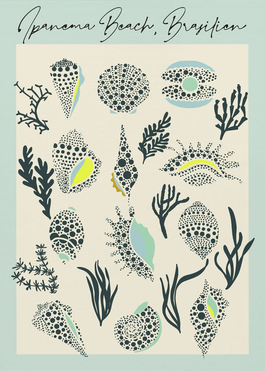 mellow anticipation Ipanema beach | Poster