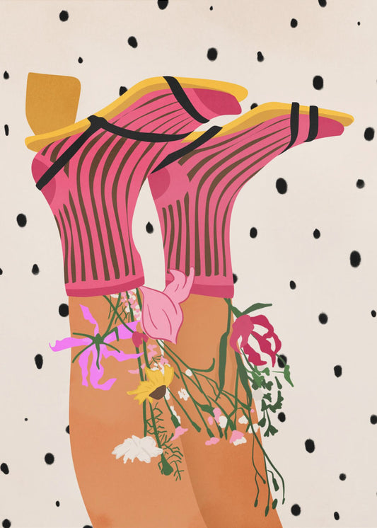 Blommig Stegglädje | Canvas