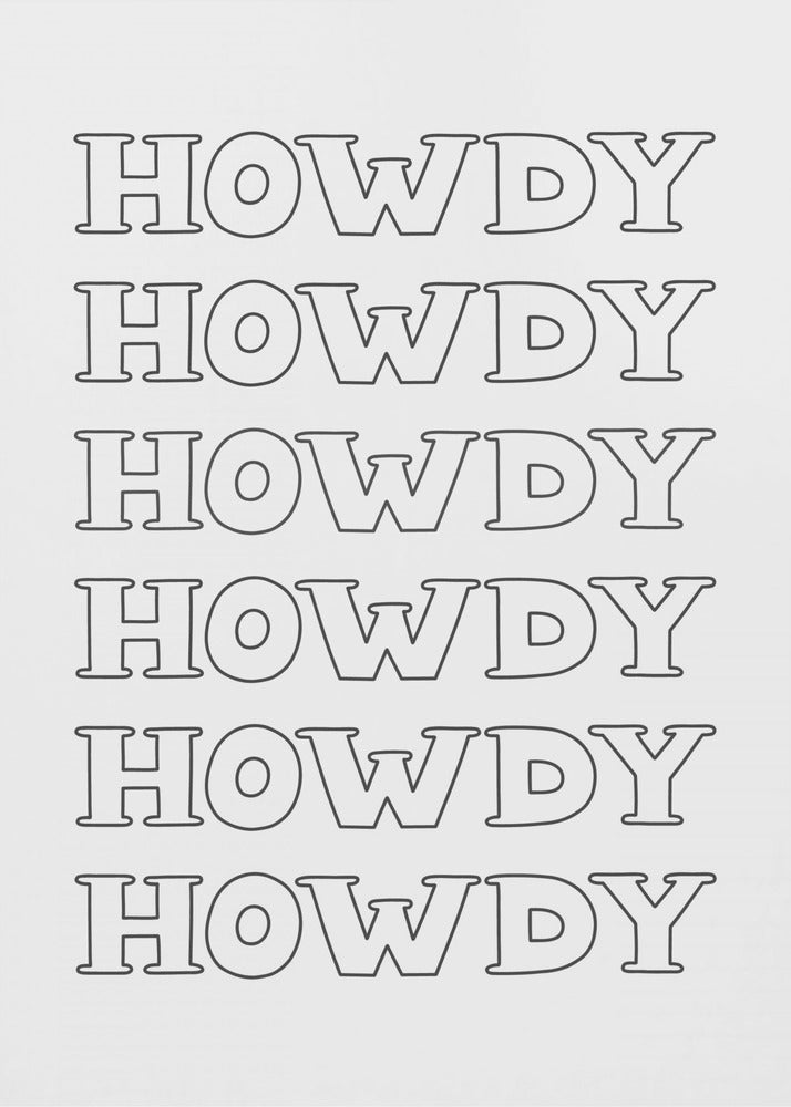 Schwarzes Howdy | Leinwand-Bilder