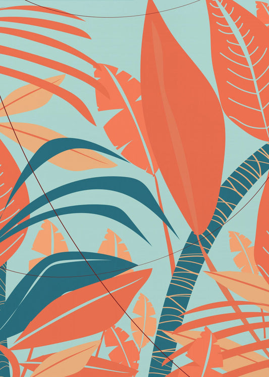 Tropisches Laub | Leinwand
