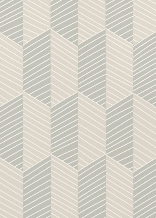 Floral Heritage herringbone Antique pattern | Poster