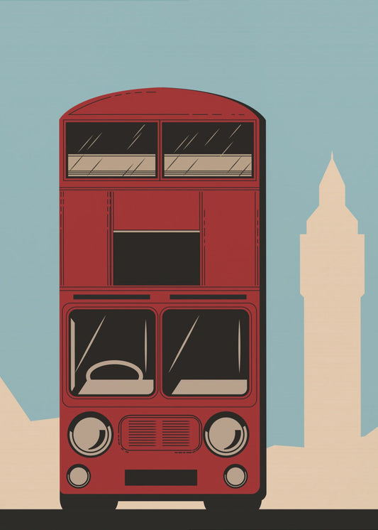 Londoner Bus | Leinwand