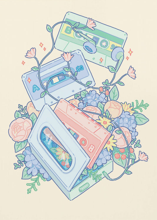 Kassettband (elfenben) | Canvas