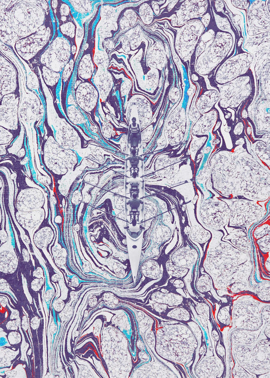 Kayak Gliding Through Swirling | Canvas