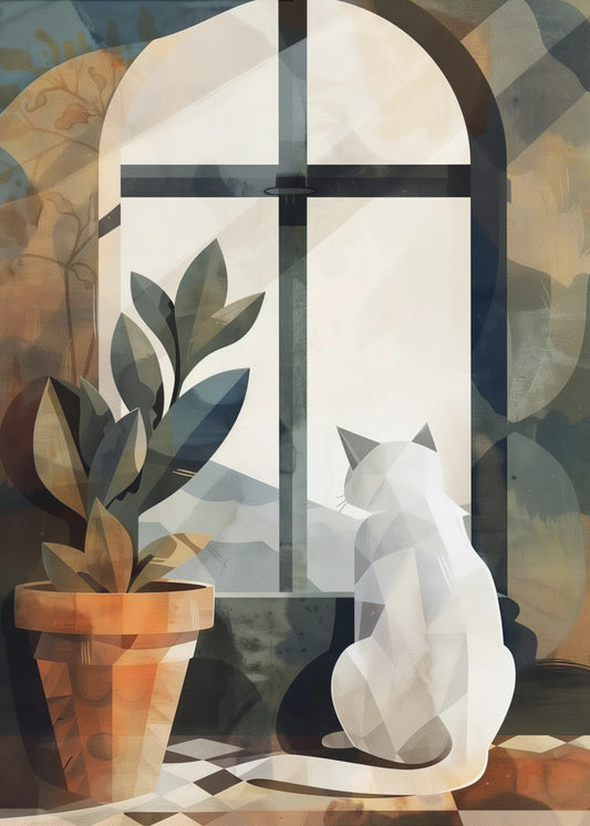 Weiße Katze | Poster