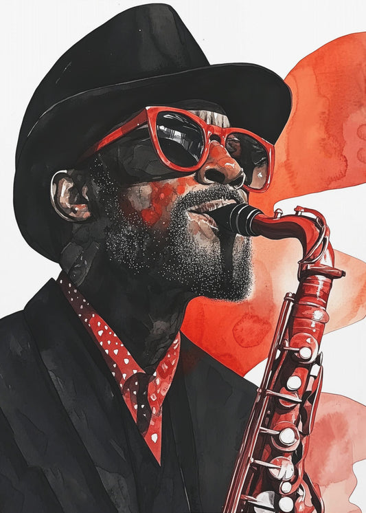 Saxophonist music art | Poster