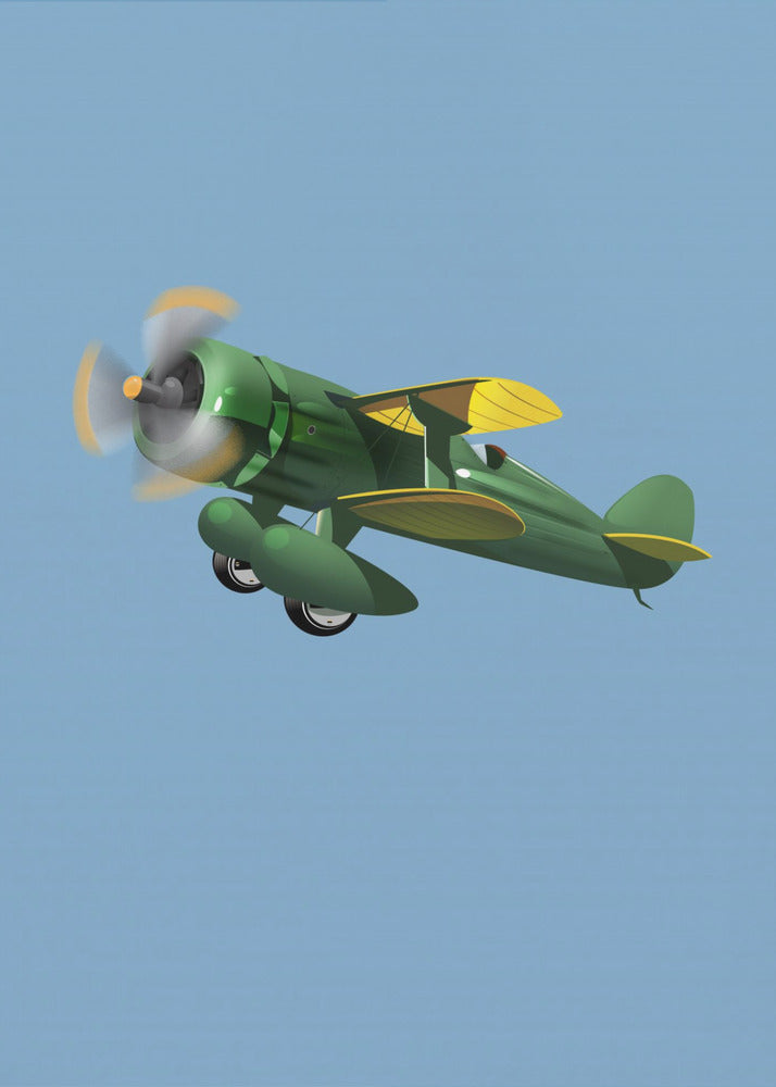 Vintage Flugzeug | Leinwand