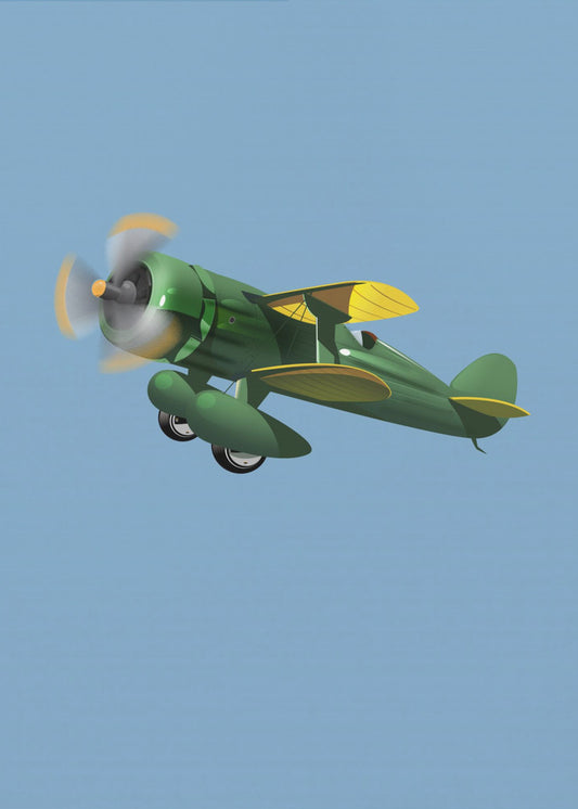 Vintage Flugzeug | Leinwand